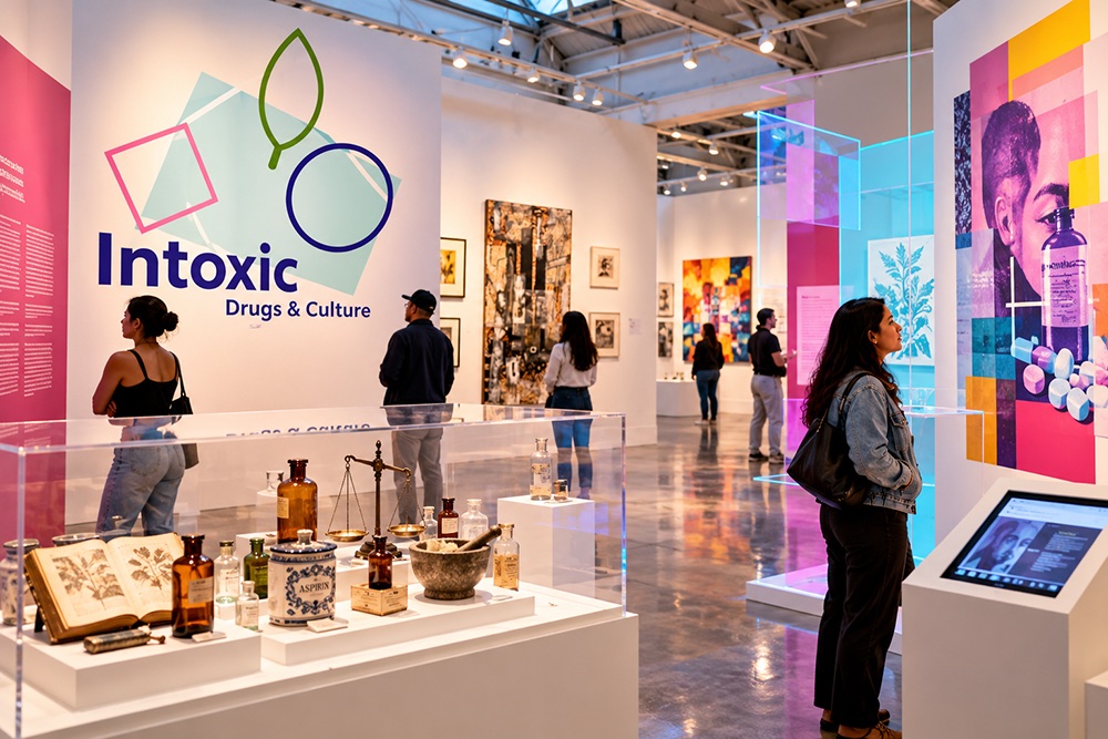 太平洋大学INTOXIC Drugs and Culture展览现场